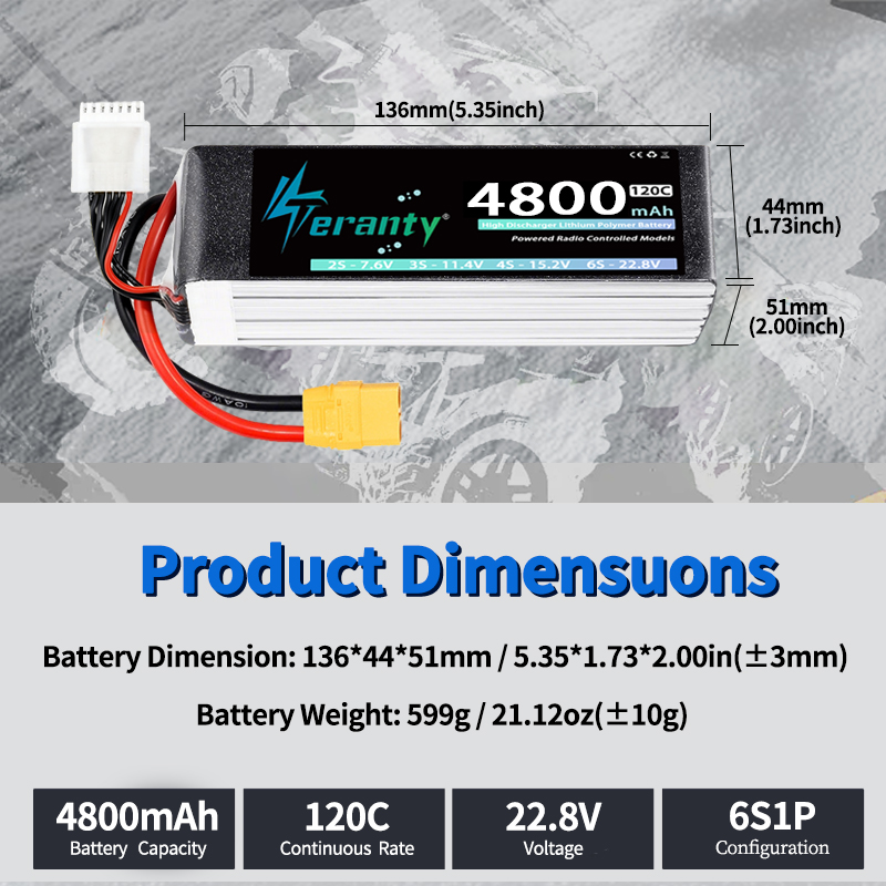 TERANTY 6S 4800mAh Lipo Pil 22 - Drone Battery Plate incelemesi ve fiyatı